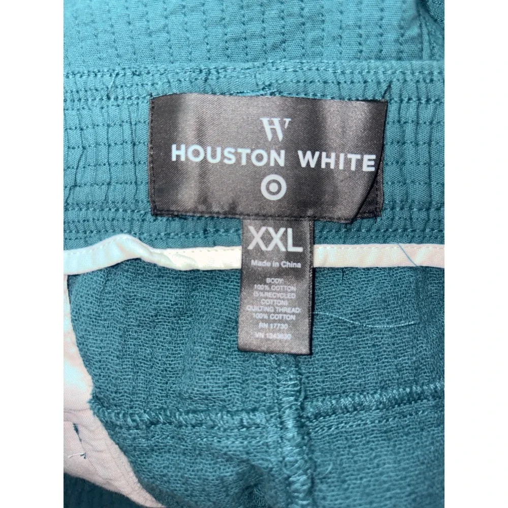 Houston White Target Teal Green Pull On Shorts XXL Textured Cotton Wide Leg